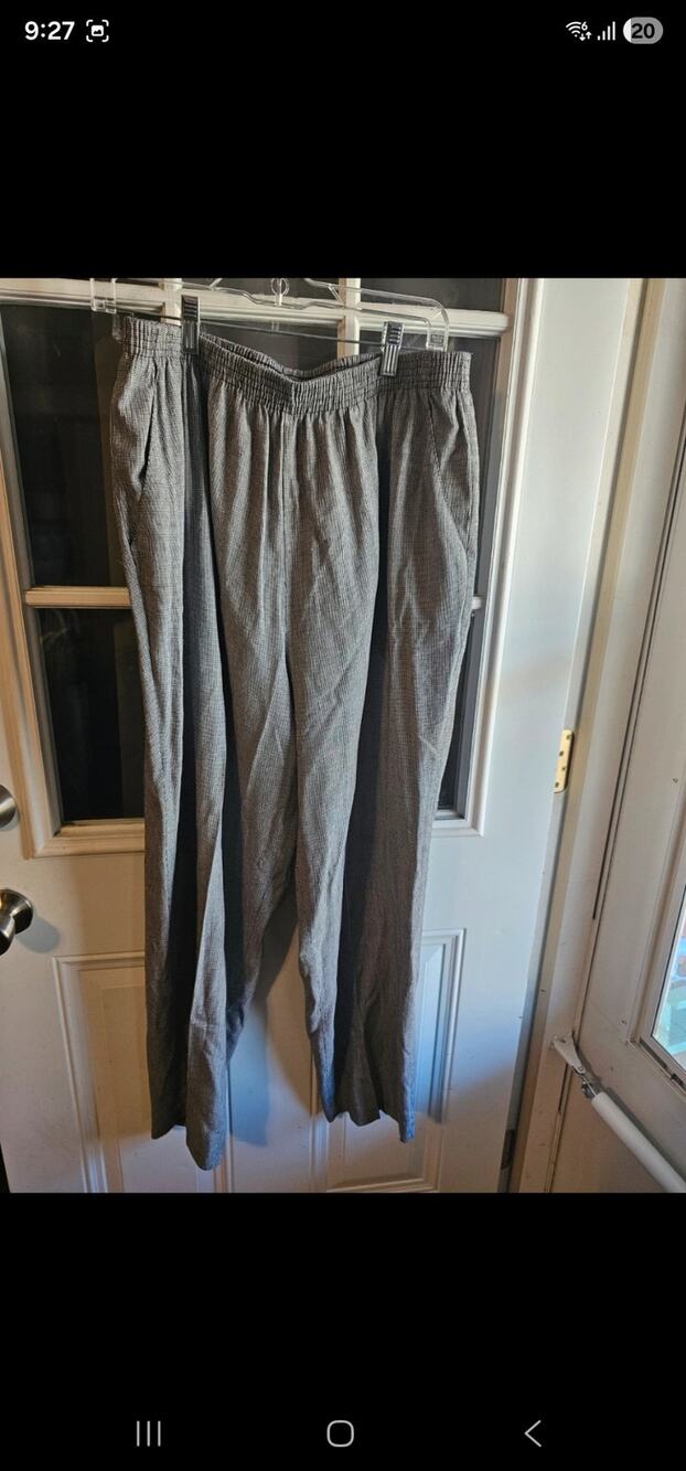Vintage 90s Briggs New York Houndstooth Pull On Pants Size 22W High Waisted